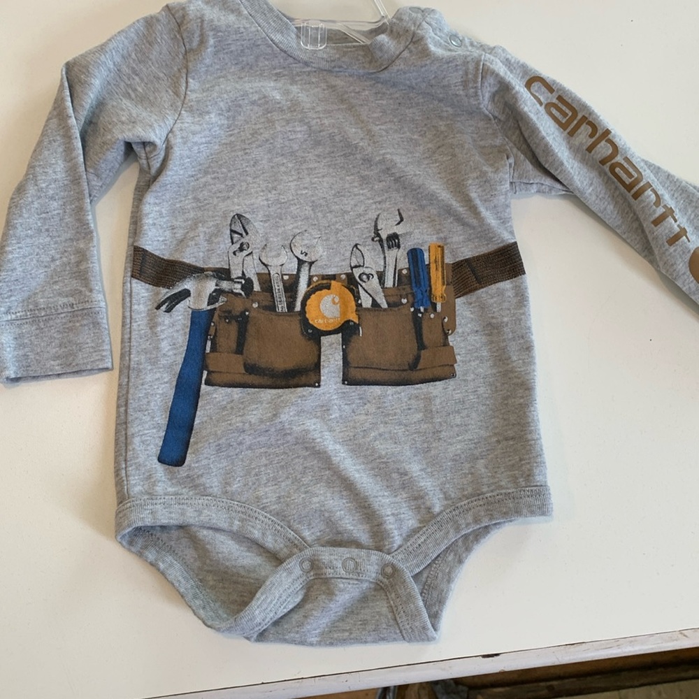 Carhartt 12 months tool belt onsie